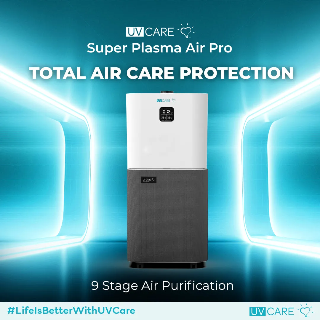 UV Care Super Plasma Air Pro w/ Medical Grade H14 HEPA Filter & ViruX Patented Technology