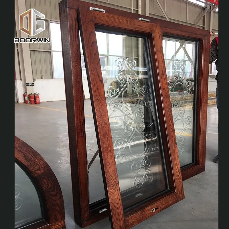 Wooden windows grills design round window