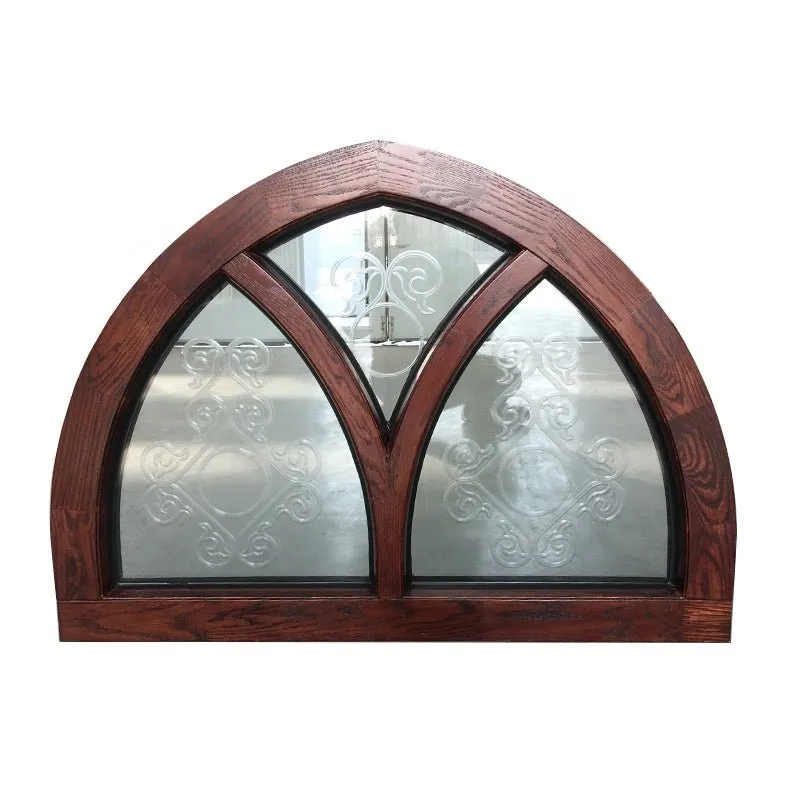 Wooden windows grills design round window