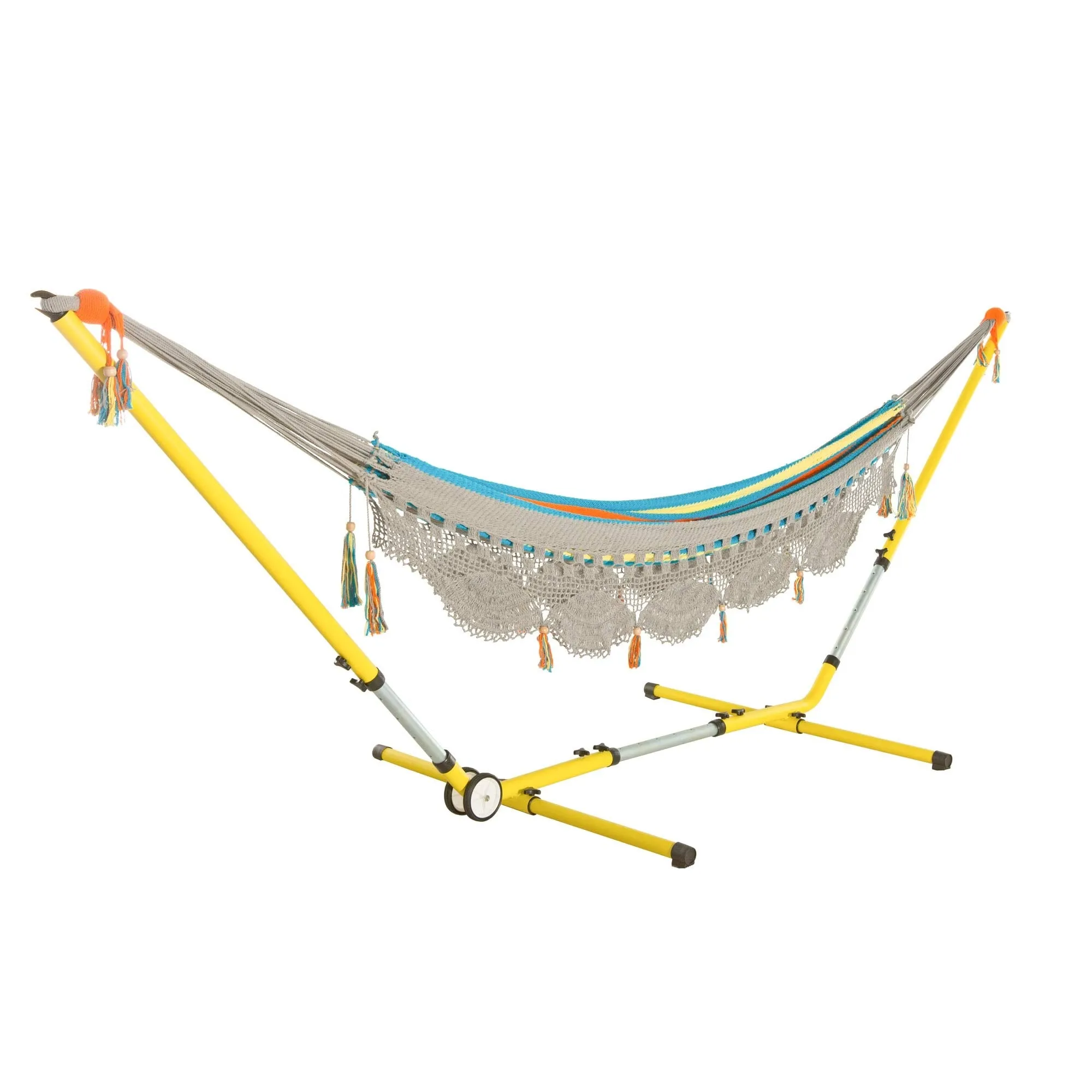 Yellow Deluxe Brazilian Hammock Stand - Castaway Hammocks