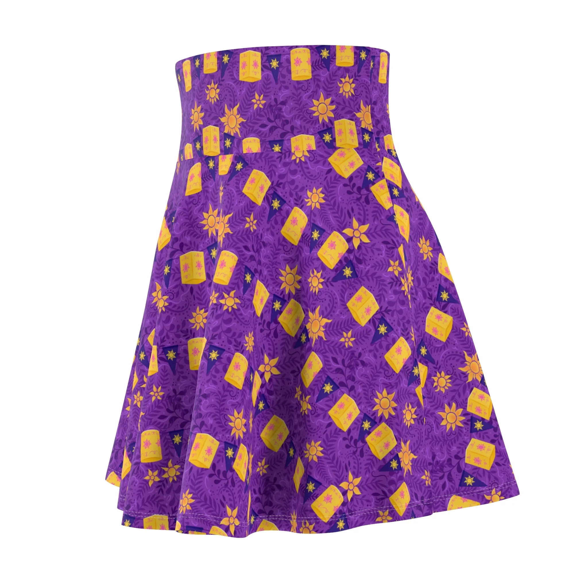 Yellow Lanterns Women's Skater Skirt